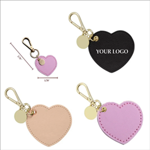 PU Leather Heart Keychain